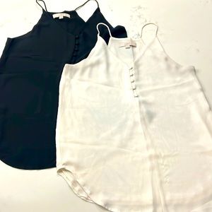 LOFT Racerback V-Neck Tuxedo Blouses
